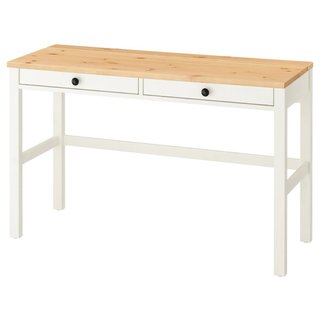 Scrivania Ikea Hemnes Bianca con 2 Cassetti