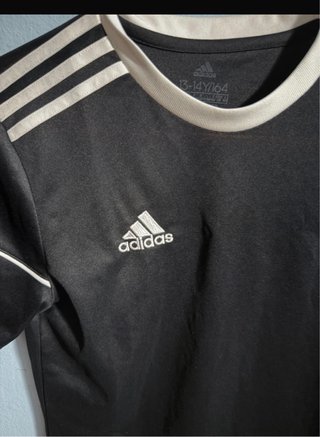 Maglia Adidas nera ragazzo Aeroready