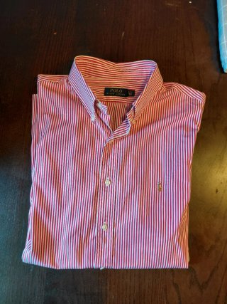 Camisa Ralph Lauren Rayas Rojas y Blancas