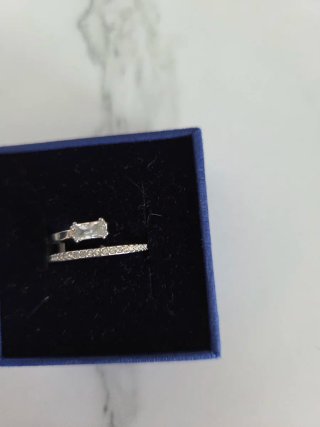 Anillo Swarovski Ajustable Plata