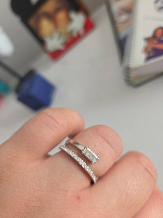 Anillo Swarovski Ajustable Plata