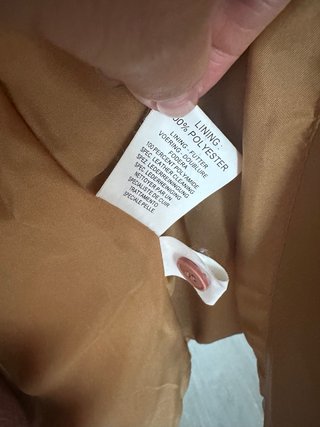 Chaqueta de piel entallada beige Talla XS