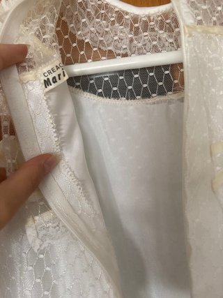 Vestido blanco vintage de encaje