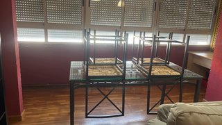 Mesa comedor cristal 4 sillas