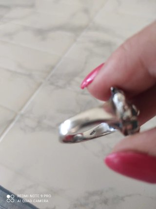 Anello vintage argento pietre colorate