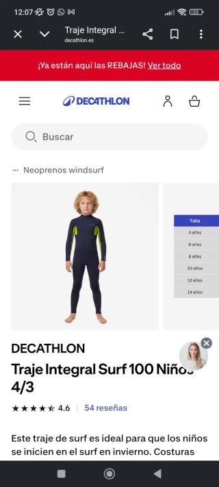 Traje neopreno niño OLAIAN
