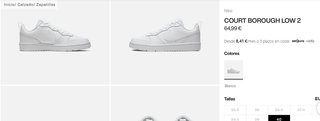 Zapatillas 39 Nike Court Borough Low 2 Blancas