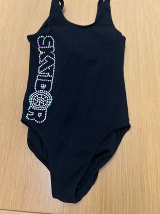 Maillot Patinaje Artístico Negro Brillante