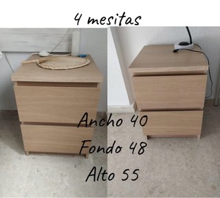4 mesitas de noche en perfecto estado