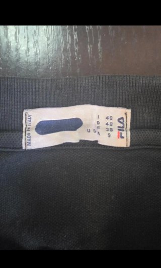 Polo Fila Vintage Negro Talla S