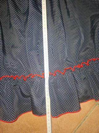 Bata flamenca azul con volantes
