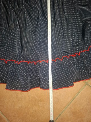 Bata flamenca azul con volantes