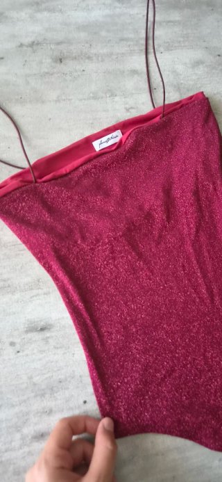 Body glitter rosso/rosa