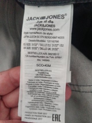 Pantalón Jack & Jones Slim Fit Gris T.32