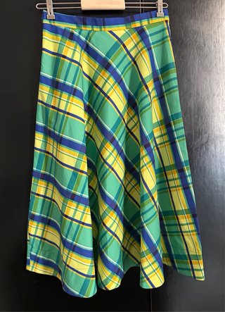 Falda cuadros verde, amarilla y azul Talla S