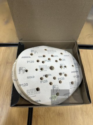Mirka Gold Papel de lija Ø 225mm cierre adhesivo 27