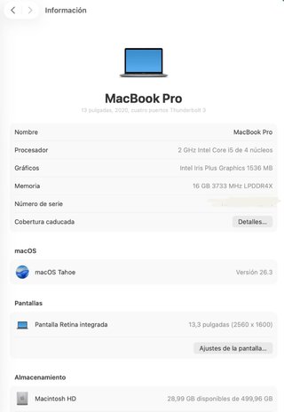 MacBook Pro 13 2020 i5 16GB RAM 512GB SSD