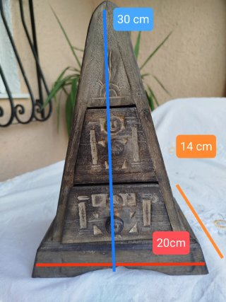 Cajón Pirámide Decorativa Madera