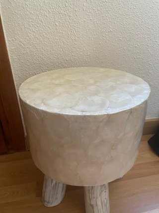 Taburete Nácar y Madera Zara