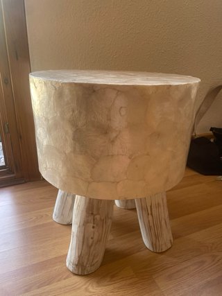 Taburete Nácar y Madera Zara