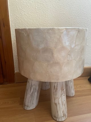 Taburete Nácar y Madera Zara
