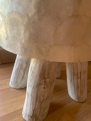 Taburete Nácar y Madera Zara