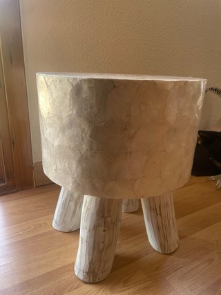 Taburete Nácar y Madera Zara