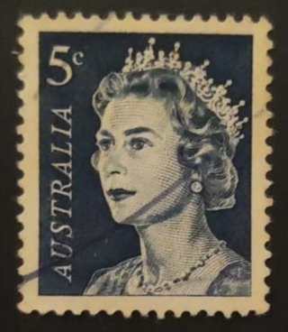 Lotto 5 Francobolli Australia Vintage Regina Elisa