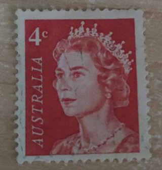 Lotto 5 Francobolli Australia Vintage Regina Elisa