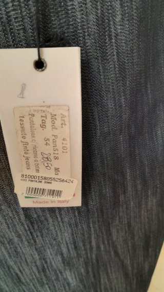 Pantaloni grigi in cotone, poliestere e spandex