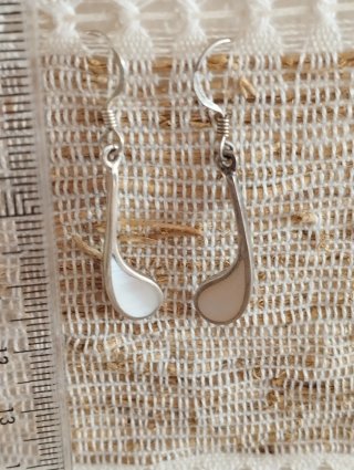 Pendientes Plata Ley Nácar Artesanales