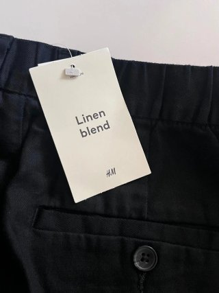 Pantalón sastre hombre negro H&M loose fit