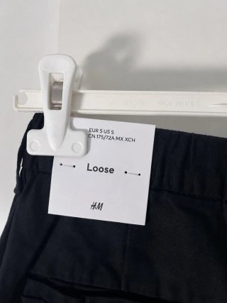 Pantalón sastre hombre negro H&M loose fit