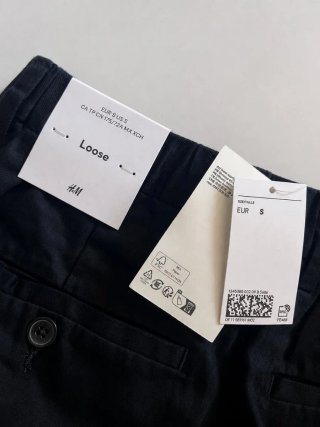 Pantalón sastre hombre negro H&M loose fit