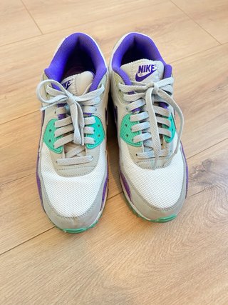 Botas Nike Air Max 90 Morado/Verde Neón Talla 38