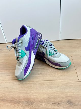 Botas Nike Air Max 90 Morado/Verde Neón Talla 38