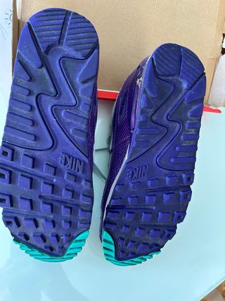 Botas Nike Air Max 90 Morado/Verde Neón Talla 38