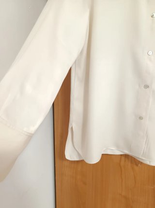 Camisa Massimo Dutti Satinada Talla 40 Beige