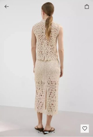 Conjunto MANGO Crochet Beige Temporada.
