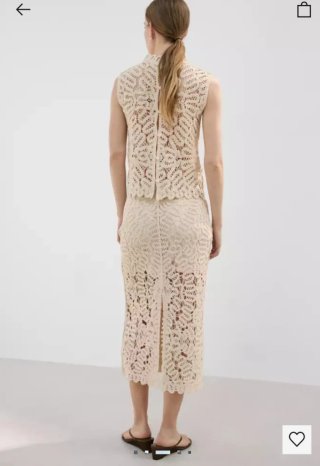 Conjunto MANGO Crochet Beige Temporada.