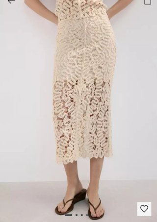 Conjunto MANGO Crochet Beige Temporada.