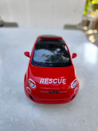 Fiat 500e Rescue Modellino 1:28 Diecast