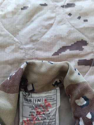 Uniforme militar camuflaje desierto 1N