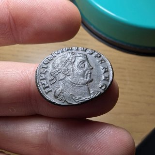 Moneda romana Licinio I 312-313 d.C.