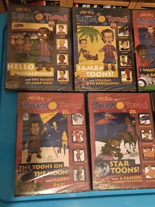 Lote 7 DVDs Barça Toons Aprende Inglés