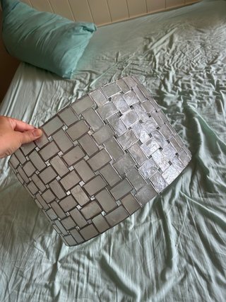 Lámpara de techo nacar y metal
