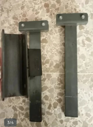 Patas metálicas para somier (3 unidades)