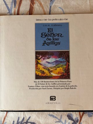 Cuento ilustrado Señor de los Anillos 1980