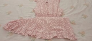 Vestido SHEIN rosa y blanco talla S