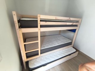 Literas de madera con cama nido